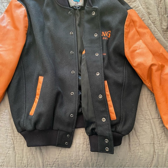 90’s Vintage Spalding Basketball NBA Leather and Wool Varsity Jacket - Picture 5 of 7